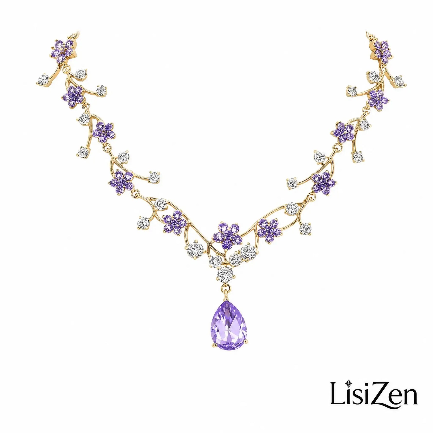 Crystal Flower Necklace