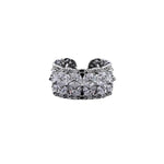 Crystal Flower Open Ring