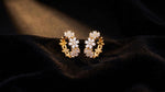 Crystal Flower Retro Ear Cuffs