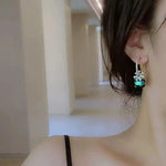 Crystal Flower Vintage Ear Hoop Earrings