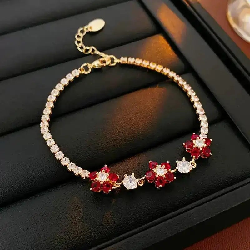 Crystal Flower Wristband Korean Ins Bracelet