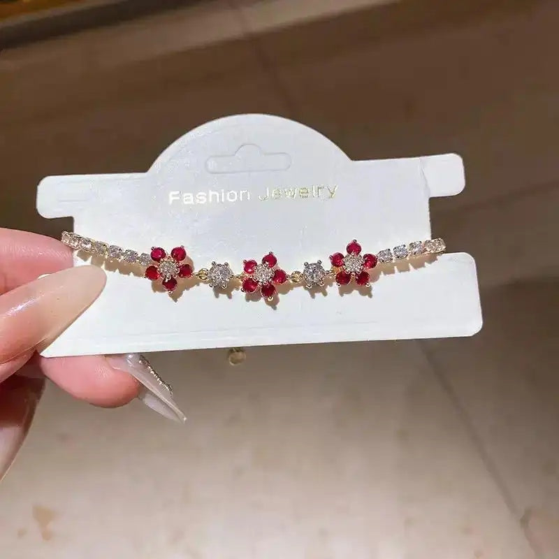 Crystal Flower Wristband Korean Ins Bracelet