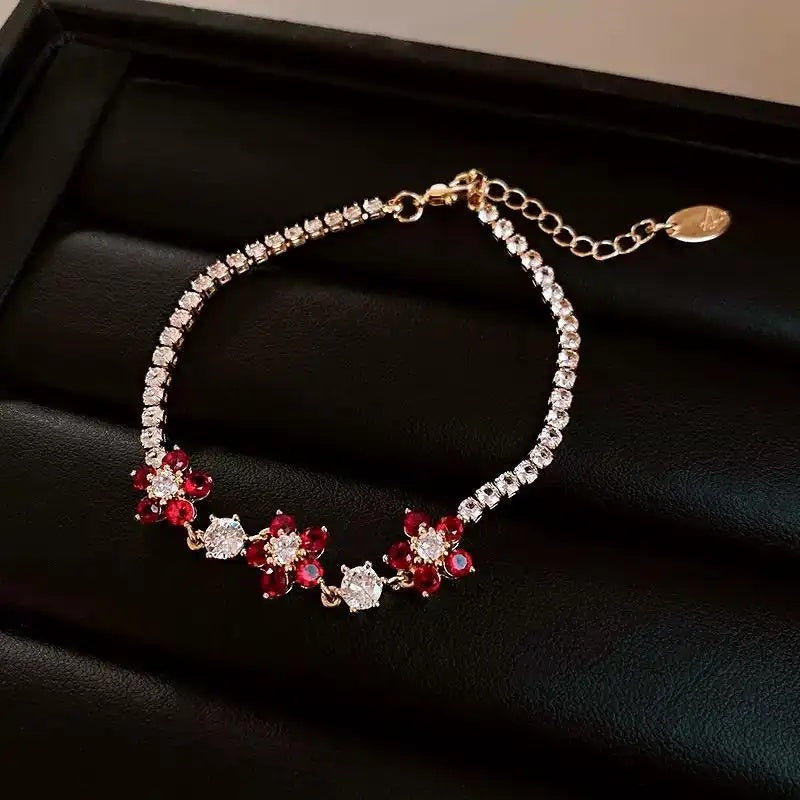 Crystal Flower Wristband Korean Ins Bracelet
