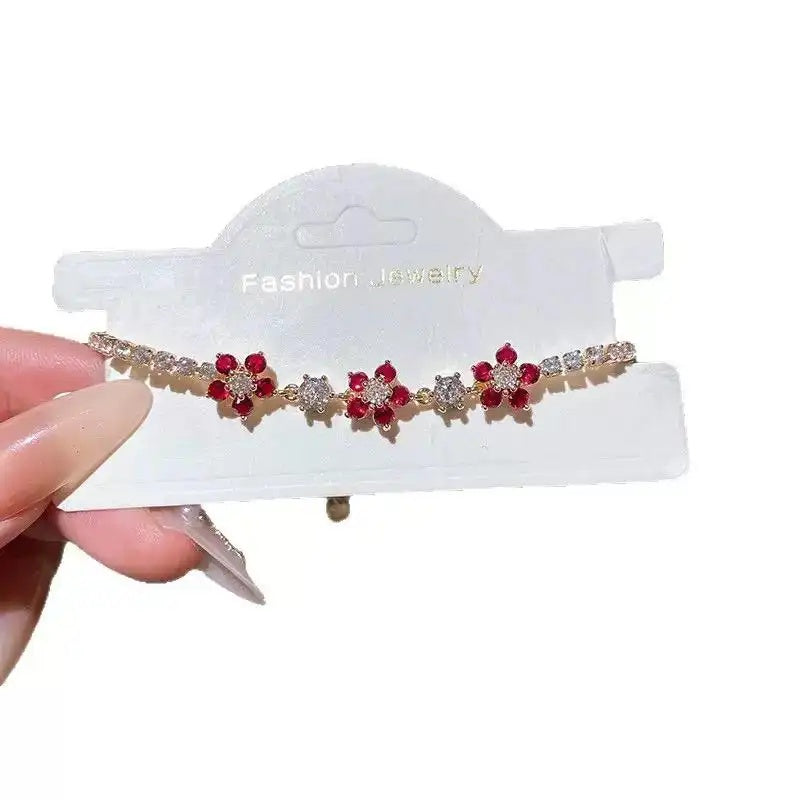 Crystal Flower Wristband Korean Ins Bracelet