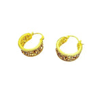 Crystal French Vintage Hoop Earrings