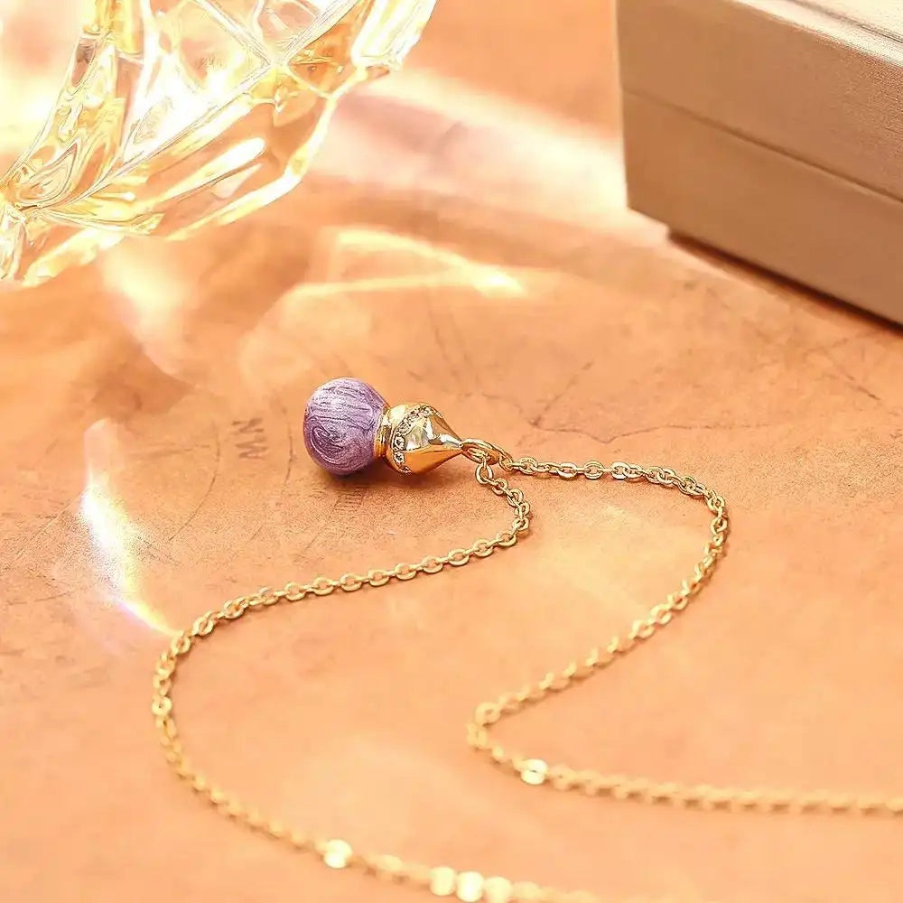 Crystal Gentle Purple Gourd Necklace