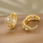 Crystal Geometric Round Hollow Retro Earrings