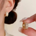 Crystal Geometric Small Ear Cuffs