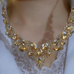 Crystal Geometric Teardrop Jewelry Set