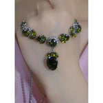Crystal Green Gemstone Jewelry Set