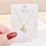 Crystal Heart Collar Chain Pendant Necklace