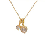 Crystal Heart Collar Chain Pendant Necklace