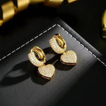 Crystal Heart Drop Earrings