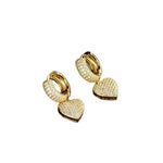 Crystal Heart Drop Earrings