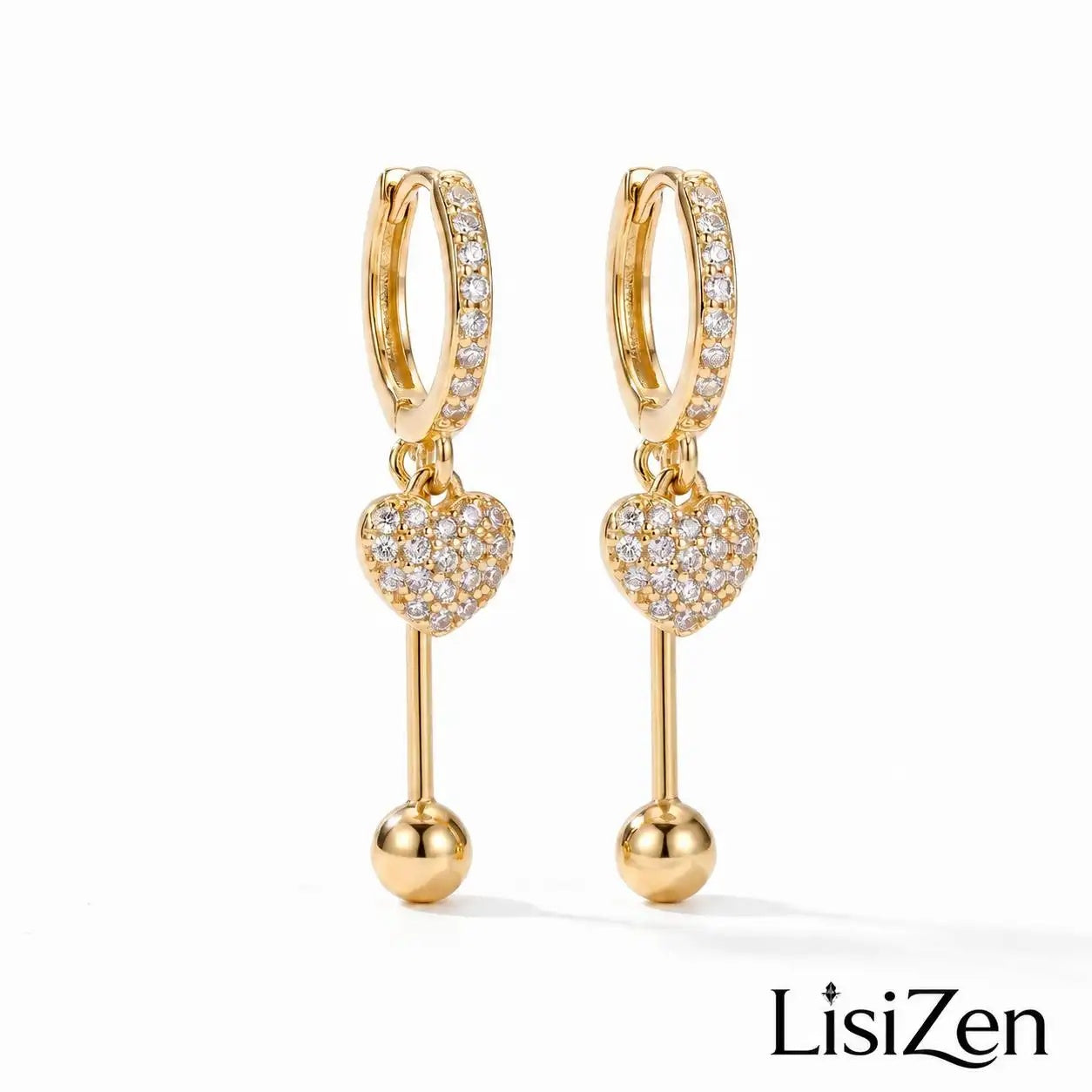 Crystal Heart Earrings