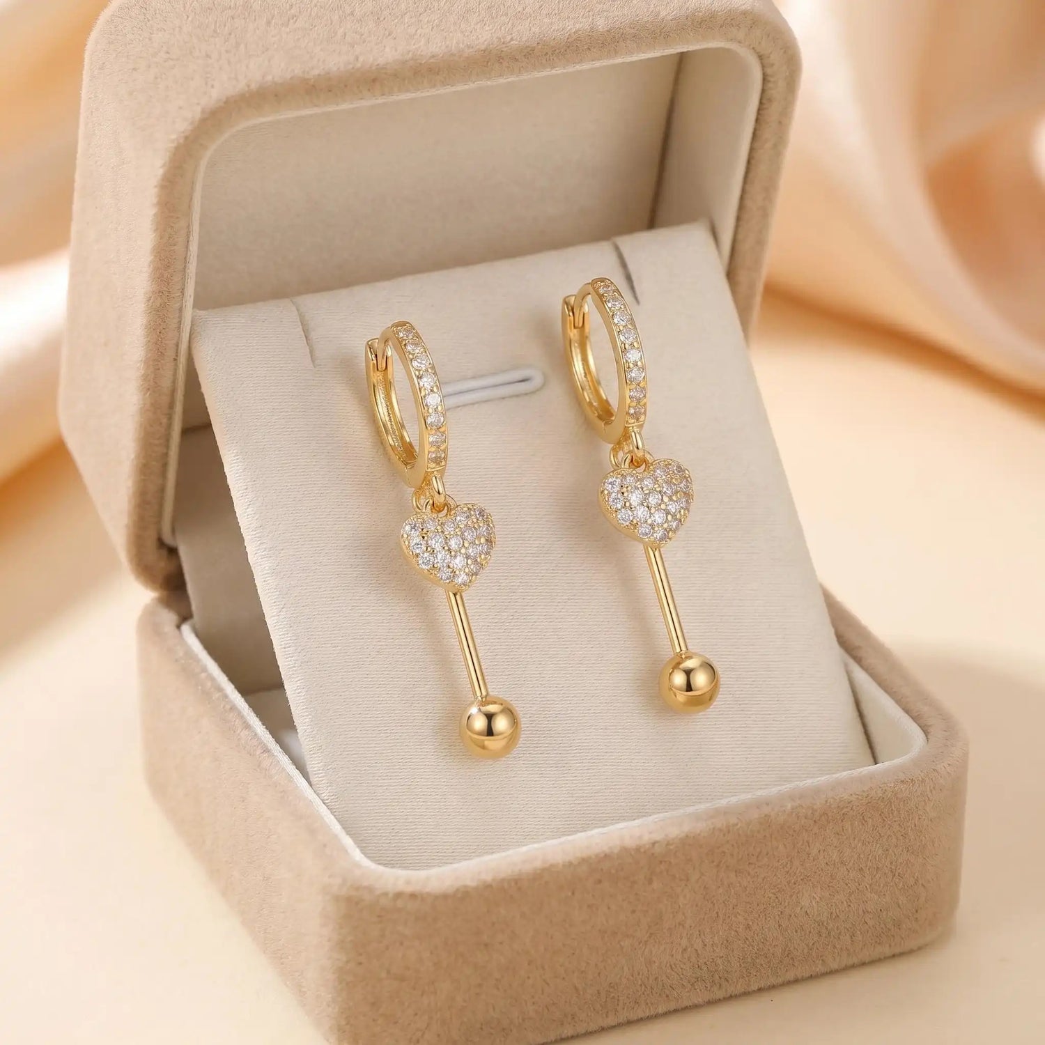 Crystal Heart Earrings