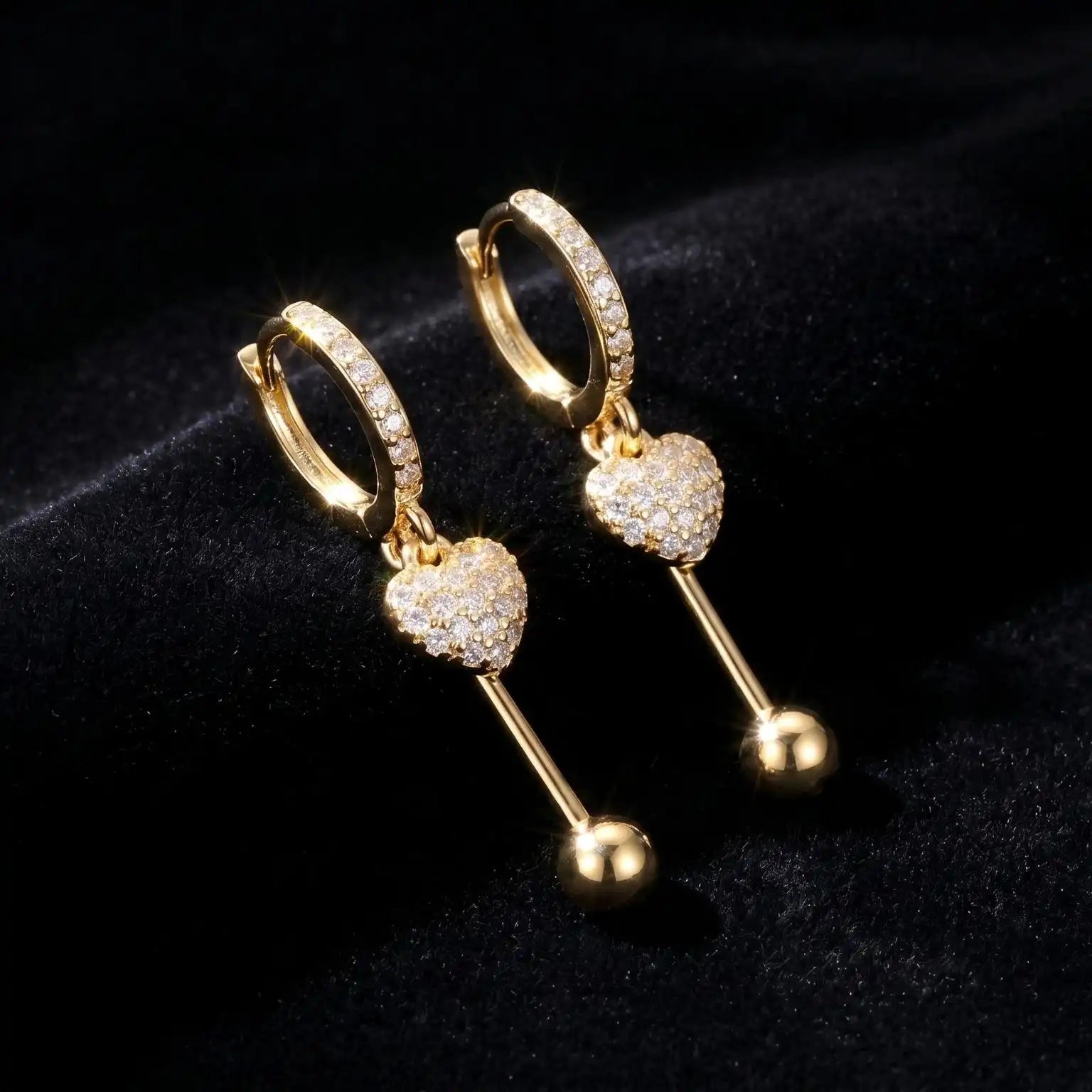 Crystal Heart Earrings