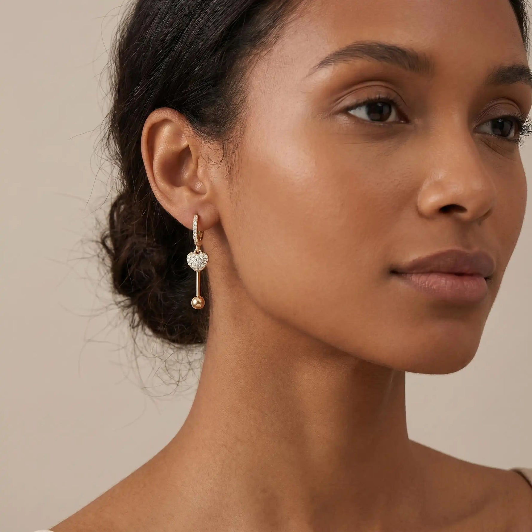Crystal Heart Earrings
