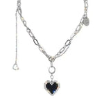 Crystal Heart Ins Hip-Hop Collar Necklace