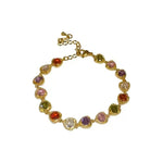 Crystal Heart Splicing Bracelet