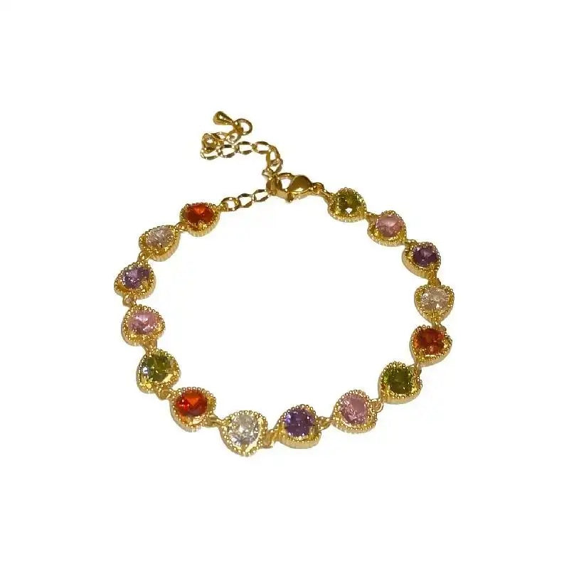Crystal Heart Splicing Bracelet