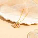 Crystal Heart Strawberry Five-Point Star Necklace