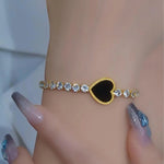Crystal Heart Tennis Bracelet