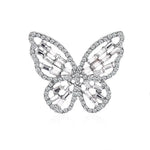 Crystal Hollow-Out Butterfly Ring