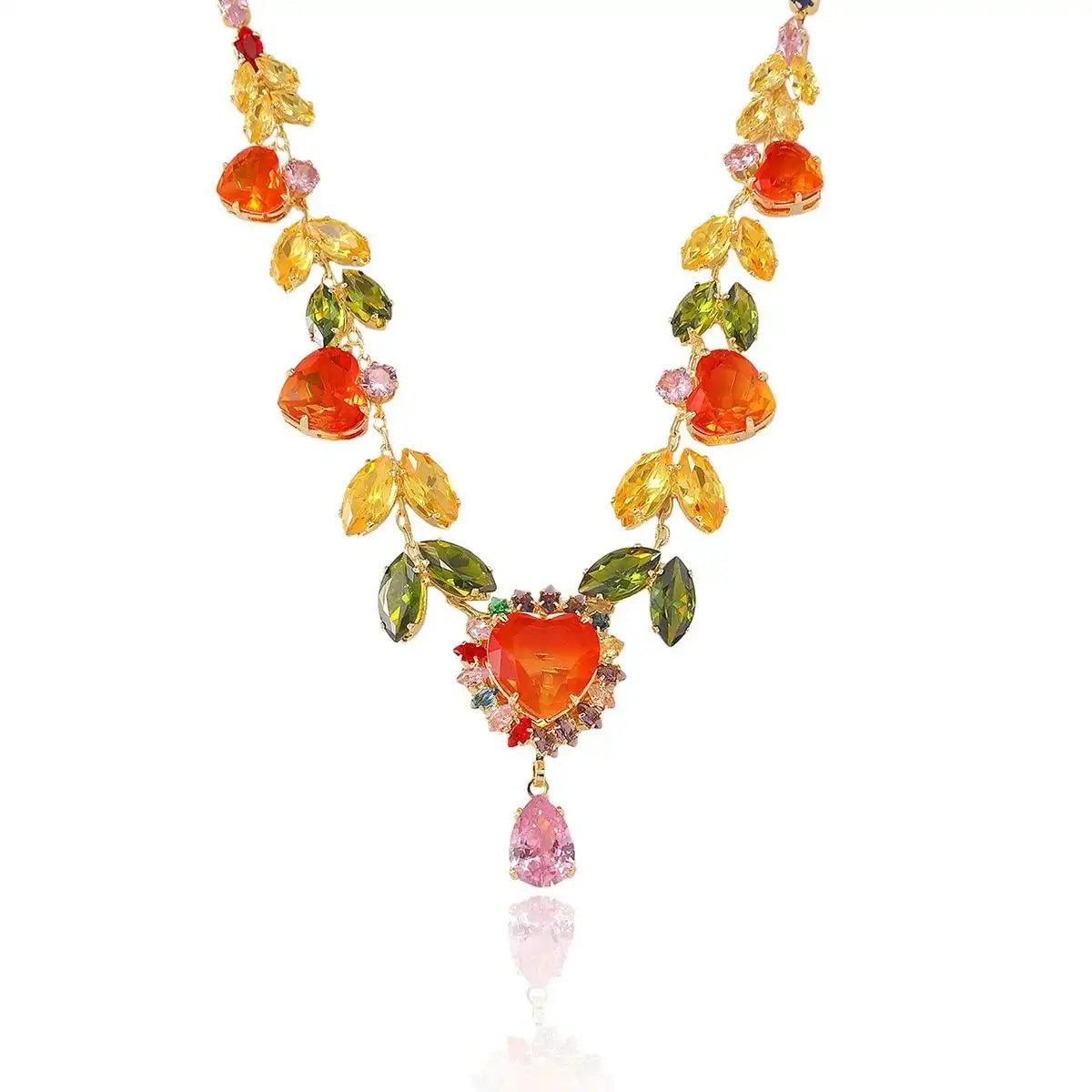 Crystal Ins Colorful Love Tassel Drop Earrings