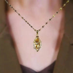 Crystal Leaf Necklace
