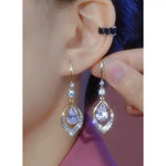 Crystal Long Drop Earrings