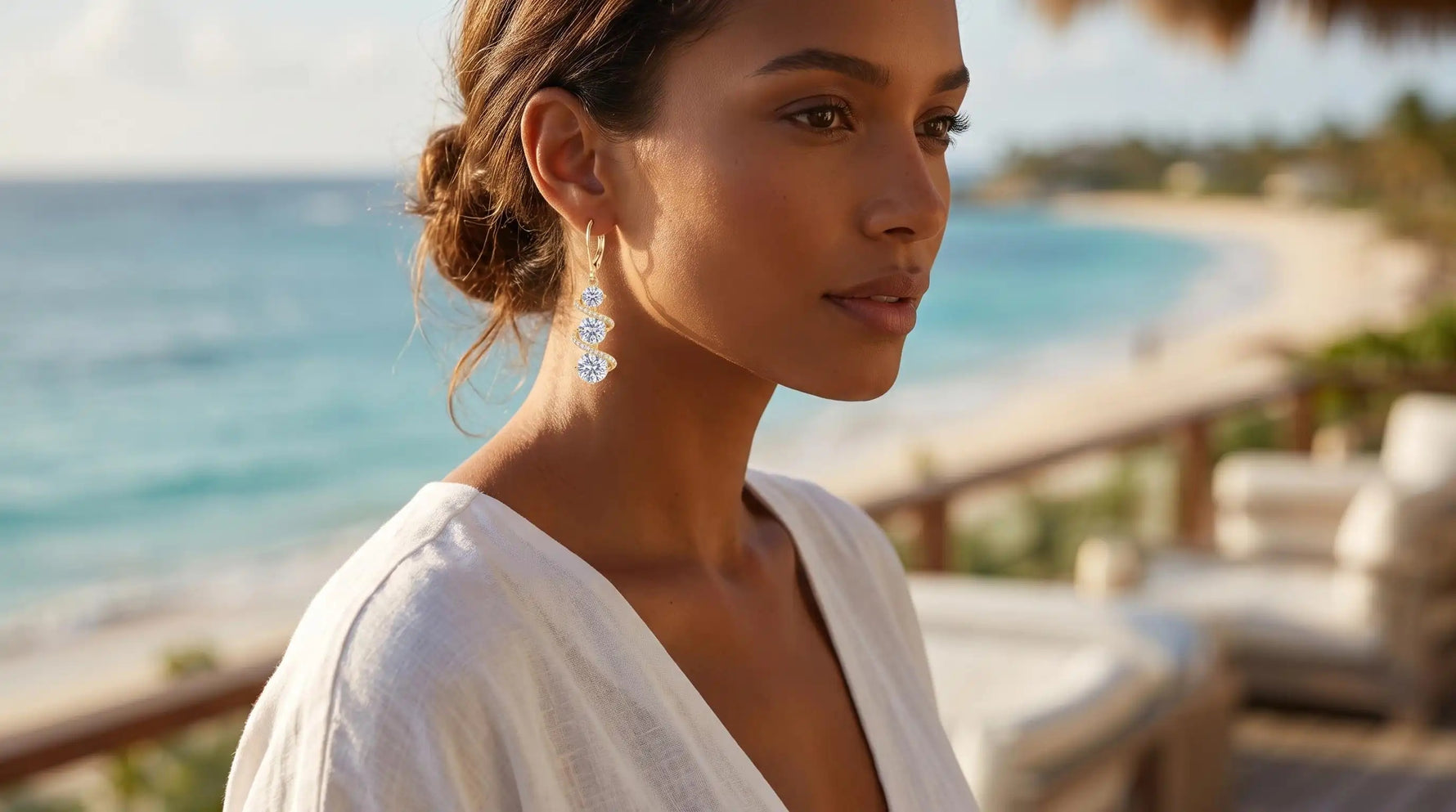 Crystal Long Tassel Minimalist Gift Drop Earrings