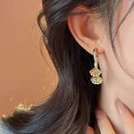Crystal Maple Leaf Earrings