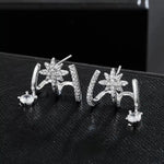 Crystal Octagram Ear Cuffs