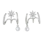Crystal Octagram Ear Cuffs