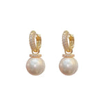 Crystal Pearl Double-Wear Earrings
