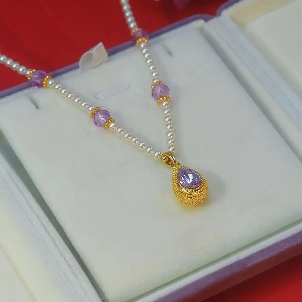 Crystal Pearl Necklace