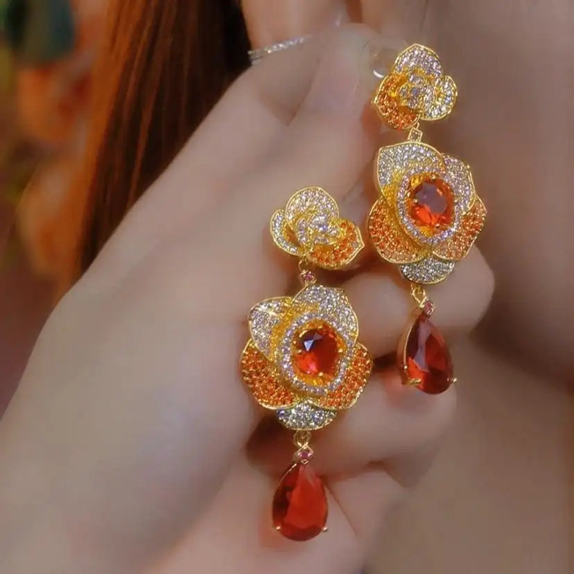 Crystal Pink 925 Earrings