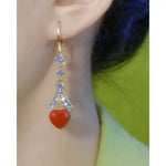 Crystal Red Spring Summer Earrings