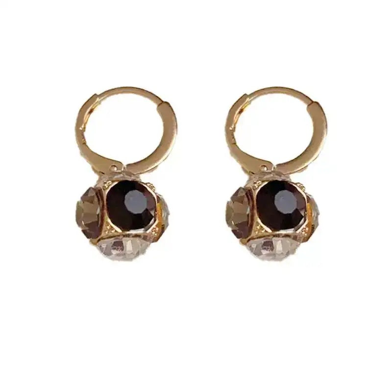 Crystal Retro Minimalist Hoop Earrings