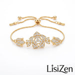 Crystal Rose Flower Bracelet