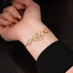 Crystal Rose Flower Bracelet