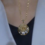 Crystal Rose Flower Pendant Necklace