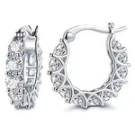 Crystal Round Circle Daily Hoop Earrings