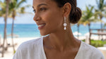 Crystal Snowflake Drop Earrings