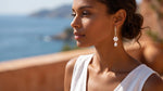 Crystal Snowflake Drop Earrings