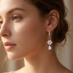 Crystal Snowflake Drop Earrings