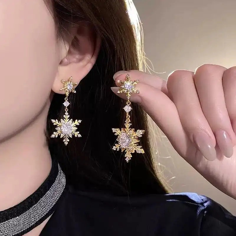 Crystal Snowflake Earrings