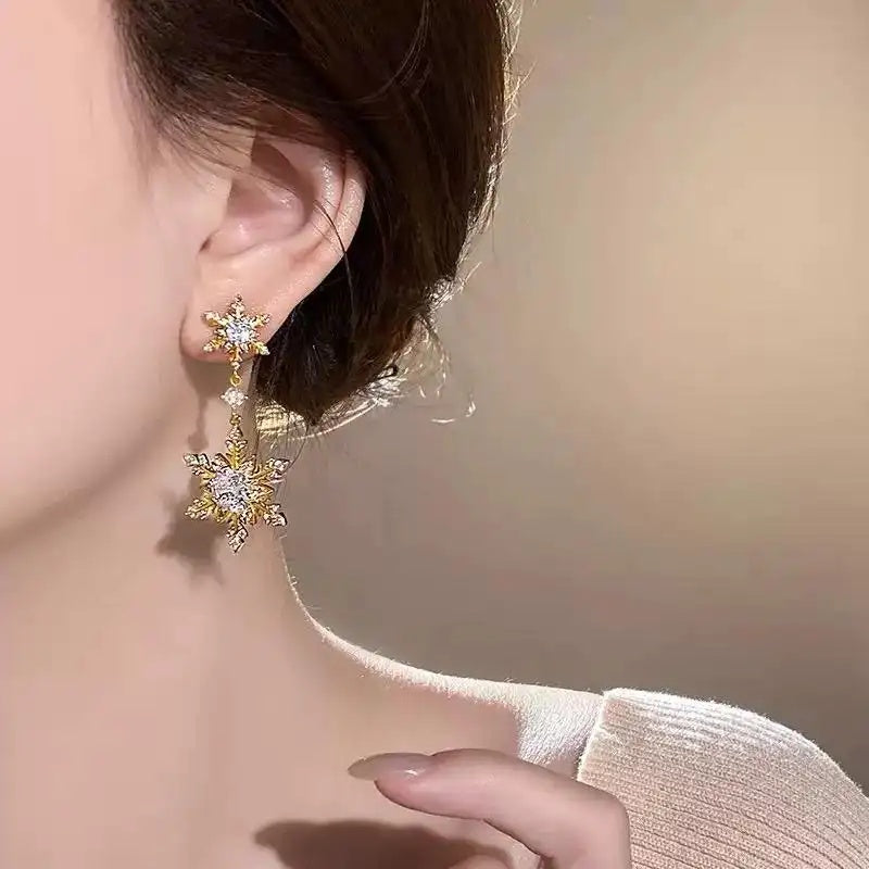 Crystal Snowflake Earrings