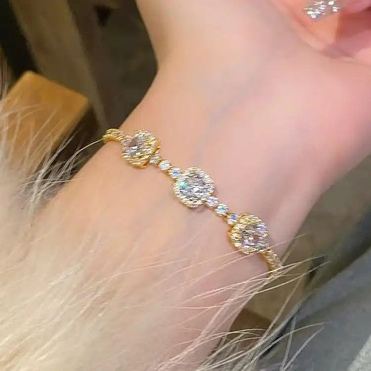 Crystal Square Adjustable Bracelet